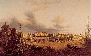 View of Old London Bridge as it was in 1747